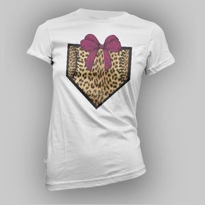 NWT Cheetah Baseball Softball T-ball Mom Top